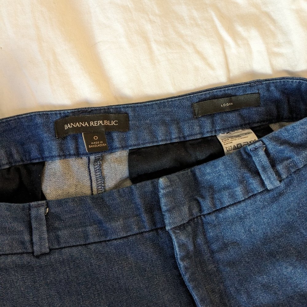 Banana Republic Logan Trouser-Fit Denim Pant (Size: 0)